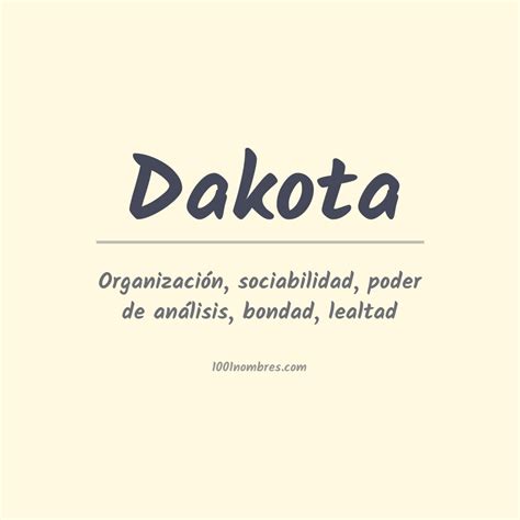 significado del nombre dakota|Nombre Dakota, origen y significado 